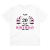 Men's PC Cotton 20th Birthday Printed T Shirt (Color: White, Thread Count: 180GSM) Men's PC Cotton 20th Birthday Printed T Shirt (Color: White, Thread Count: 180GSM)
