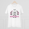 Men's PC Cotton 31st Birthday Printed T Shirt (Color: White, Thread Count: 180GSM) Men's PC Cotton 31st Birthday Printed T Shirt (Color: White, Thread Count: 180GSM)