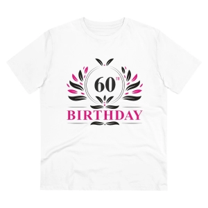 Generic Men's PC Cotton 60th Birthday Printed T Shirt (Color: White, Thread Count: 180GSM)
