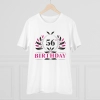 Men's PC Cotton 56th Birthday Printed T Shirt (Color: White, Thread Count: 180GSM) Men's PC Cotton 56th Birthday Printed T Shirt (Color: White, Thread Count: 180GSM)