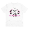 Men's PC Cotton 56th Birthday Printed T Shirt (Color: White, Thread Count: 180GSM) Men's PC Cotton 56th Birthday Printed T Shirt (Color: White, Thread Count: 180GSM)