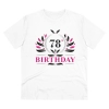 Men's PC Cotton 78th Birthday Printed T Shirt (Color: White, Thread Count: 180GSM)
