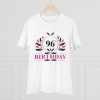 Men's PC Cotton 96th Birthday Printed T Shirt (Color: White, Thread Count: 180GSM)