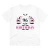 Men's PC Cotton 96th Birthday Printed T Shirt (Color: White, Thread Count: 180GSM)
