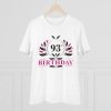 Men's PC Cotton 93rd Birthday Printed T Shirt (Color: White, Thread Count: 180GSM)