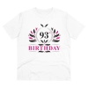 Men's PC Cotton 93rd Birthday Printed T Shirt (Color: White, Thread Count: 180GSM)