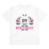 Men's PC Cotton 89th Birthday Printed T Shirt (Color: White, Thread Count: 180GSM) Men's PC Cotton 89th Birthday Printed T Shirt (Color: White, Thread Count: 180GSM)
