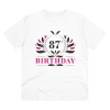 Men's PC Cotton 87th Birthday Printed T Shirt (Color: White, Thread Count: 180GSM) Men's PC Cotton 87th Birthday Printed T Shirt (Color: White, Thread Count: 180GSM)