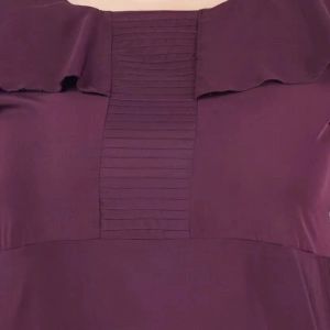 Generic Women's Fit And Flare Purple Dress (Color:Purple, Material:Polyester)