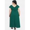 Dropship Women's Fit And Flare Green Dress (Color:Green, Material:Polyester)