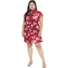 Dropship Women's Shirt Maroon Dress (Color:Maroon, Material:Polyester)