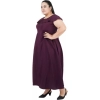 Dropship Women's Fit And Flare Purple Dress (Color:Purple, Material:Polyester)