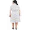 Dropship Women's Cinched Waist White Dress (Color:White, Material:Poly Crepe)