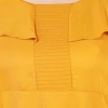 Dropship Women's Fit And Flare Yellow Dress (Color:Yellow, Material:Polyester)