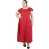 Dropship Women's Fit And Flare Maroon Dress (Color:Maroon, Material:Polyester)