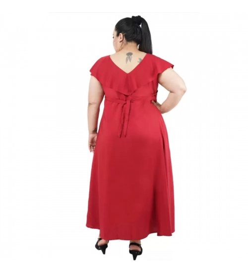 Women's Fit And Flare Maroon Dress (Color:Maroon, Material:Polyester)