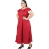 Dropship Women's Fit And Flare Maroon Dress (Color:Maroon, Material:Polyester)