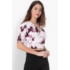 Dropship Women's Casual Tie And Dye Purple Top (Color:Purple, Material:Rayon)