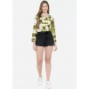 Dropship Women's Casual Printed Green Top (Color:Green, Material:Rayon)