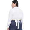 Dropship Women's Casual Solid White Top (Color:White, Material:Cotton Linen Blend)