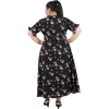 Dropship Women's Maxi Black Dress (Color:Black, Material:Poly Crepe)