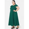 Dropship Women's Fit And Flare Green Dress (Color:Green, Material:Polyester)