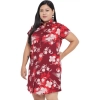 Dropship Women's Shirt Maroon Dress (Color:Maroon, Material:Polyester)