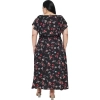 Dropship Women's Fit And Flare Black Dress (Color:Black, Material:Polyester)