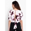 Dropship Women's Casual Tie And Dye Purple Top (Color:Purple, Material:Rayon)
