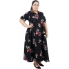 Dropship Women's Fit And Flare Black Dress (Color:Black, Material:Polyester)