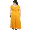 Dropship Women's Fit And Flare Yellow Dress (Color:Yellow, Material:Polyester)