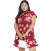 Dropship Women's Shirt Maroon Dress (Color:Maroon, Material:Polyester)