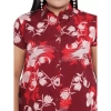 Dropship Women's Shirt Maroon Dress (Color:Maroon, Material:Polyester)