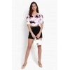 Dropship Women's Casual Tie And Dye Purple Top (Color:Purple, Material:Rayon)