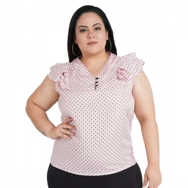 Dropship Women's Casual Flared Sleeve Printed Pink Top (Color:Pink, Material:Crepe)