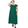 Dropship Women's Fit And Flare Green Dress (Color:Green, Material:Polyester)