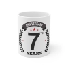 Ceramic 7th Anniversary Printed Coffee Mug (Color: White, Capacity:330ml) Ceramic 7th Anniversary Printed Coffee Mug (Color: White, Capacity:330ml)