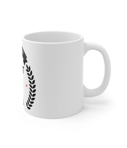 Ceramic 1st Anniversary Printed Coffee Mug (Color: White, Capacity:330ml)