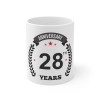 Ceramic 28th Anniversary Printed Coffee Mug (Color: White, Capacity:330ml) Ceramic 28th Anniversary Printed Coffee Mug (Color: White, Capacity:330ml)
