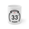 Ceramic 33rd Anniversary Printed Coffee Mug (Color: White, Capacity:330ml) Ceramic 33rd Anniversary Printed Coffee Mug (Color: White, Capacity:330ml)
