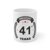 Ceramic 41st Anniversary Printed Coffee Mug (Color: White, Capacity:330ml) Ceramic 41st Anniversary Printed Coffee Mug (Color: White, Capacity:330ml)