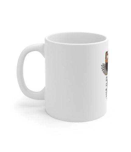 Ceramic Gorila Desing Printed Coffee Mug (Color: White, Capacity:330ml)