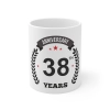 Ceramic 38th Anniversary Printed Coffee Mug (Color: White, Capacity:330ml) Ceramic 38th Anniversary Printed Coffee Mug (Color: White, Capacity:330ml)