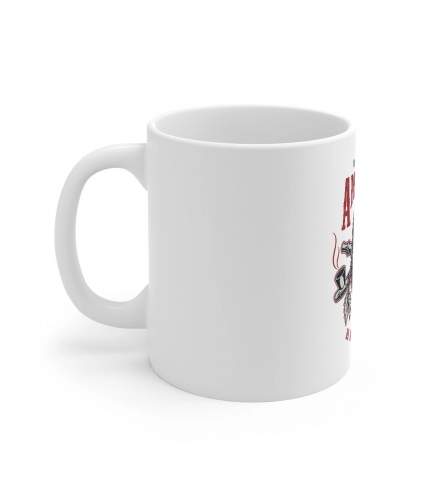 Ceramic Gorila Desing Printed Coffee Mug (Color: White, Capacity:330ml)