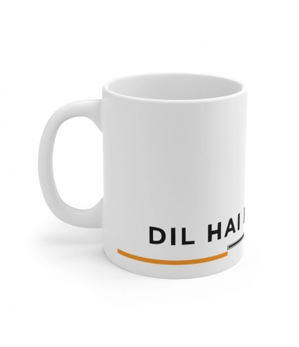 Ceramic Dil Se Hindustani Printed Coffee Mug (Color: White, Capacity:330ml)