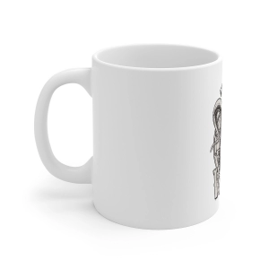 Generic Ceramic Gorila Desing Printed Coffee Mug (Color: White, Capacity:330ml)