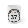Ceramic 37th Anniversary Printed Coffee Mug (Color: White, Capacity:330ml) Ceramic 37th Anniversary Printed Coffee Mug (Color: White, Capacity:330ml)