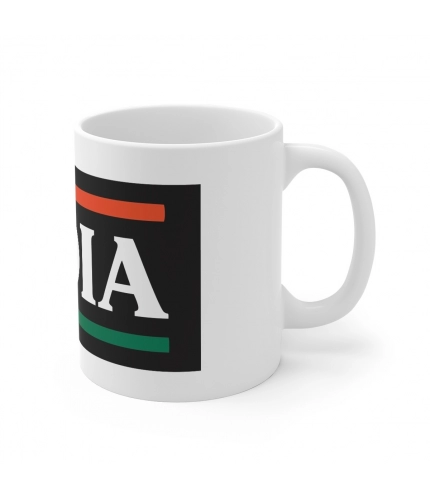 Ceramic India Printed Coffee Mug (Color: White, Capacity:330ml)