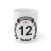Ceramic 12th Anniversary Printed Coffee Mug (Color: White, Capacity:330ml) Ceramic 12th Anniversary Printed Coffee Mug (Color: White, Capacity:330ml)