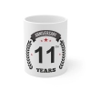 Ceramic 11th Anniversary Printed Coffee Mug (Color: White, Capacity:330ml) Ceramic 11th Anniversary Printed Coffee Mug (Color: White, Capacity:330ml)